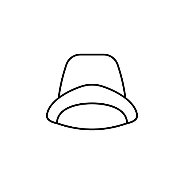 帽子フェドールラインアイコン。帽子アイコンの要素 — ストックベクタ