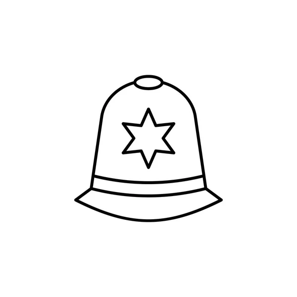Kapelusze pikelhaubem linii ikona. Element ikony kapeluszy — Wektor stockowy