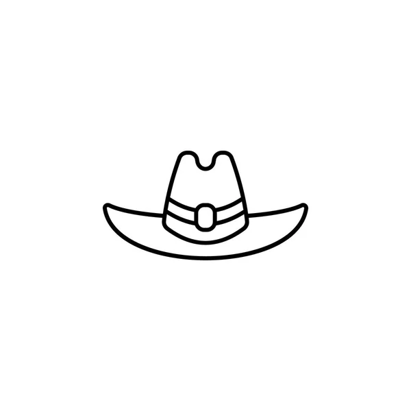 Ícone de linha stetson de chapéus. Elemento de chapéus ícone — Vetor de Stock
