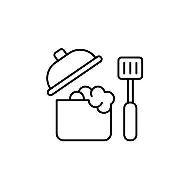 Pişirme gıda kaynama hattı simgesi. Yaşam tarzı simgesi öğesi
