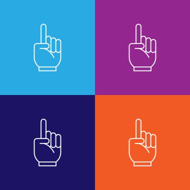 El amigoları taslak ikonu. Renkli arkaplanda bağımsızlık günü illüstrasyon simgesi