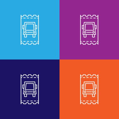 Seyahat bileti taslak simgesi. Seyahat illüstrasyon simgesi elementleri. İşaretler ve semboller çok renkli arkaplan üzerinde ağ, logo, mobil uygulama, UI, UX için kullanılabilir