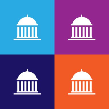 Capitol ikonu. Seçim elemanı simgesi. Kaliteli grafik tasarımı. İşaretler, web siteleri, web tasarımı, mobil uygulama için özet sembolleri koleksiyonu simgesi, çok renkli arkaplan hakkında bilgi grafiği