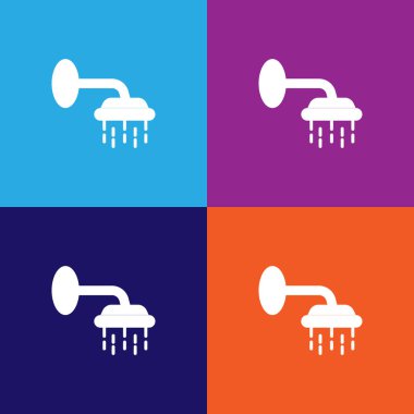 Duş ikonu. Banyo ve sauna unası ikonu. işaretler, taslak semboller koleksiyon simgesi web siteleri, web tasarımı, mobil uygulama, bilgi grafikleri çok renkli arkaplan