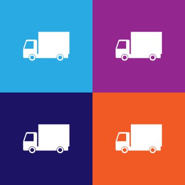 Yük vagonu ikonu. Araba tipi ikon elemanı. Kaliteli grafik tasarım simgesi. Web siteleri, web tasarımı, renkli arkaplan üzerindeki mobil uygulama için işaretler ve semboller koleksiyonu simgesi