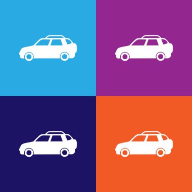 Çapraz simge. Araba tipi ikon elemanı. Kaliteli grafik tasarım simgesi. Web siteleri, web tasarımı, renkli arkaplan üzerindeki mobil uygulama için işaretler ve semboller koleksiyonu simgesi