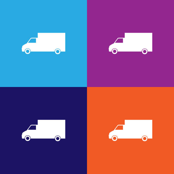 икона грузового вагона. Элемент иконки типа автомобиля. Премиум качество графического дизайна значок. Знаки и значки сбора символов для веб-сайтов, веб-дизайн, мобильное приложение на цветном фоне
