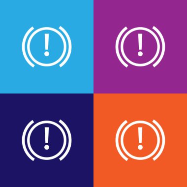 uyarı ana hatları simgesi. Araba tamir ikonu elementleri. İşaretler ve semboller renkli arkaplanda ağ, logo, mobil uygulama, UI, UX için kullanılabilir