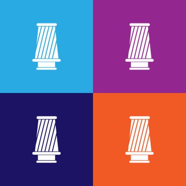Koni filtresi ana hatları simgesi. Araba tamir ikonu elementleri. İşaretler ve semboller renkli arkaplanda ağ, logo, mobil uygulama, UI, UX için kullanılabilir
