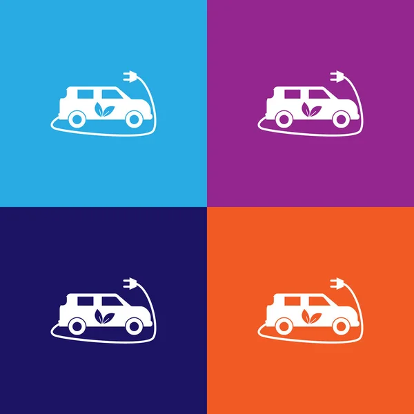 电动车充电轮廓图标 汽车修理的元素图解图标 符号和符号可用于网络 移动应用程序 Ux的彩色背景 — 图库矢量图片