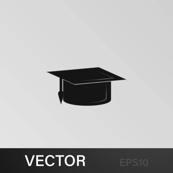 Icono Tapa Graduación Educación Grado Académico Signos Esbozar Colección Símbolos — Vector de stock