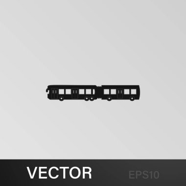 Karavan ikonlu bir otobüs. Araba tipi ikon elemanı. Kaliteli grafik tasarım simgesi. Web siteleri, web tasarımı, gri arkaplan üzerindeki mobil uygulama için işaretler ve semboller koleksiyonu simgesi