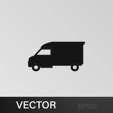 Yük vagonu ikonu. Araba tipi ikon elemanı. Kaliteli grafik tasarım simgesi. Web siteleri, web tasarımı, gri arkaplan üzerindeki mobil uygulama için işaretler ve semboller koleksiyonu simgesi