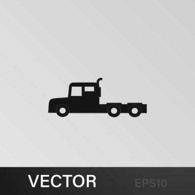 Yük vagonu ikonu. Araba tipi ikon elemanı. Kaliteli grafik tasarım simgesi. Web siteleri, web tasarımı, gri arkaplan üzerindeki mobil uygulama için işaretler ve semboller koleksiyonu simgesi