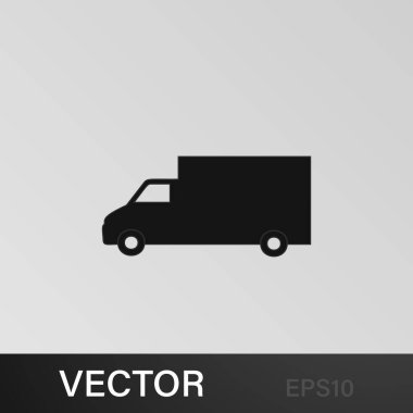 Yük vagonu ikonu. Araba tipi ikon elemanı. Kaliteli grafik tasarım simgesi. Web siteleri, web tasarımı, gri arkaplan üzerindeki mobil uygulama için işaretler ve semboller koleksiyonu simgesi