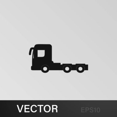 Yük vagonu ikonu. Araba tipi ikon elemanı. Kaliteli grafik tasarım simgesi. Web siteleri, web tasarımı, gri arkaplan üzerindeki mobil uygulama için işaretler ve semboller koleksiyonu simgesi