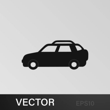 Çapraz simge. Araba tipi ikon elemanı. Kaliteli grafik tasarım simgesi. Web siteleri, web tasarımı, gri arkaplan üzerindeki mobil uygulama için işaretler ve semboller koleksiyonu simgesi