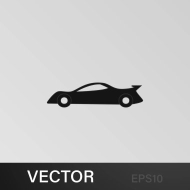 Spor araba ikonu. Araba tipi ikon elemanı. Kaliteli grafik tasarım simgesi. Web siteleri, web tasarımı, gri arkaplan üzerindeki mobil uygulama için işaretler ve semboller koleksiyonu simgesi