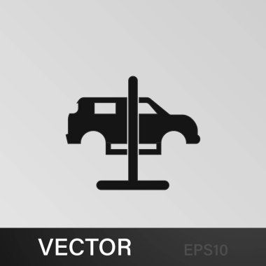 Beyaz arkaplanda araç kaldırma simgesi