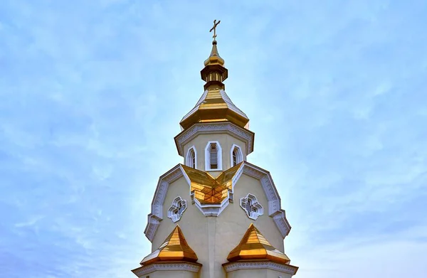 Dômes Église Orthodoxe Kiev — Photo