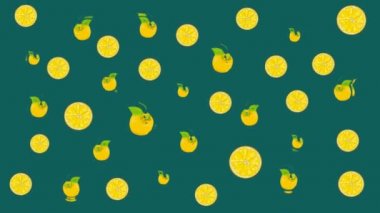 Meyve animasyonu. Meyve animasyonu. Limonun soyut resmi. ana videonun arkaplanı için kullanılacak.