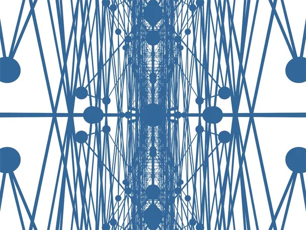 Dna Molecule Fractal Network Structure Kaleidoscope Abstract Dna String Network — Stock Vector