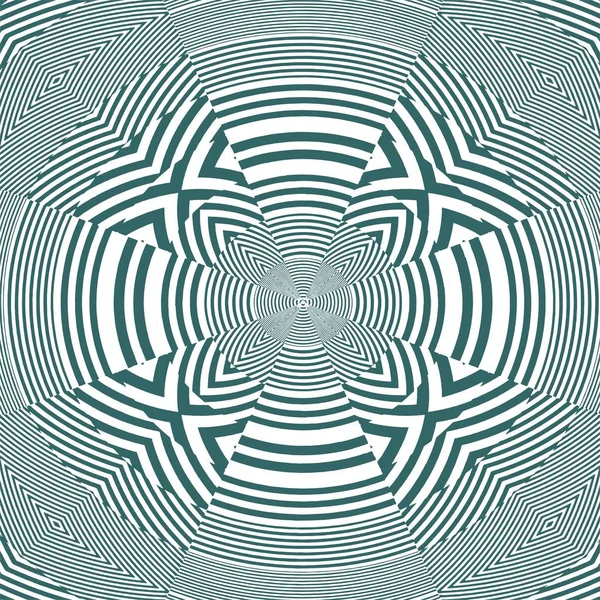 Garis Hipnotik Bentuk Vektor Ilustrasi - Stok Vektor