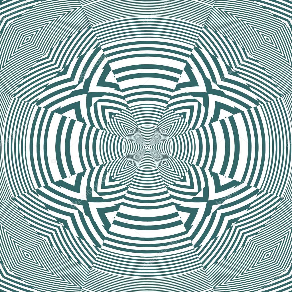 Hypnotic Stripe Shapes Illustration Vector 