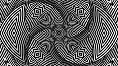 Hipnotik çiçek şerit şekilleri 