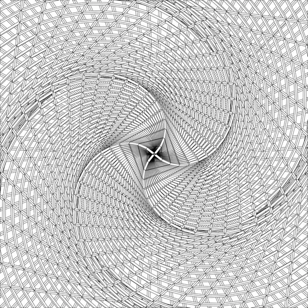 Illustration Isolée Abstraite Structure Construction Twister Sur Vecteur Fond Blanc — Image vectorielle