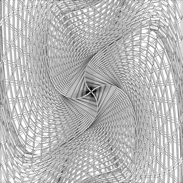 Abstract Twister Bouw Structuur Geïsoleerde Illustratie Witte Achtergrond Vector — Stockvector