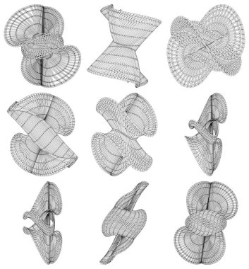Soyut inşaat yapı şekiller ve formlar izole illüstrasyon vektör beyaz arka plan üzerinde 