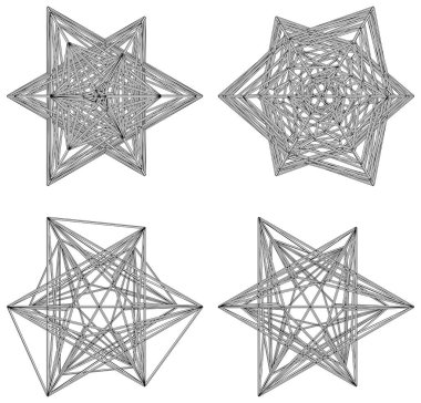 Soyut inşaat yapı şekiller ve formlar izole illüstrasyon vektör beyaz arka plan üzerinde 