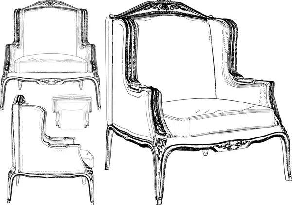 Fauteuil Vecteur Illustration Isolée Sur Fond Blanc Une Illustration Vectorielle — Image vectorielle