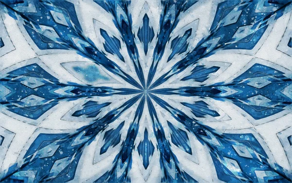 Abstract Blue Ornamental Background Watercolor — Stock Photo, Image