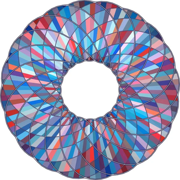 Geometric Colorful Torus Background Vector Mosaïque Fond Hipster Composé Triangles — Image vectorielle