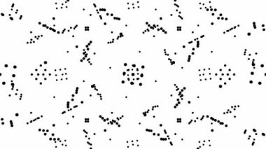 Birçok Küçük Siyah Toplar Kaleydoskop Hareketi Evrimleşen Döngü Canlandırması