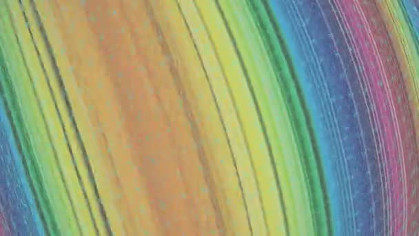 Цветной Концентрический Круговой Круг Вращающийся Сфера Сетевой Анимации — стоковое видео
