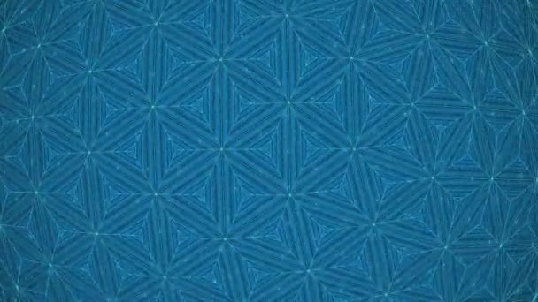 Triangoli Concentrici Colorati Blu Animazione Rete Sfera Rotante — Video Stock