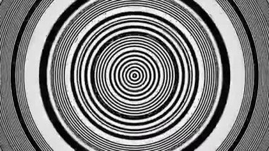 Hipnotik Ritmik Hareket Siyah ve Beyaz Çember Kaleyrek Çizim Animasyonu