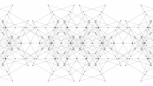 Dna Molecule Fractal Netwerk Structuur Caleidoscoop Abstracte Dna String Netwerkverbinding — Stockvideo