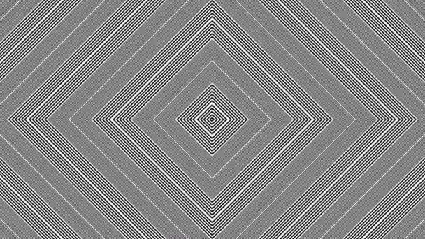 Hipnotikus Pszichedelikus Mozgások Mozgása Négyes Geometrikus Alak Kaleidoszkóp Teljes 1920X1080 — Stock videók