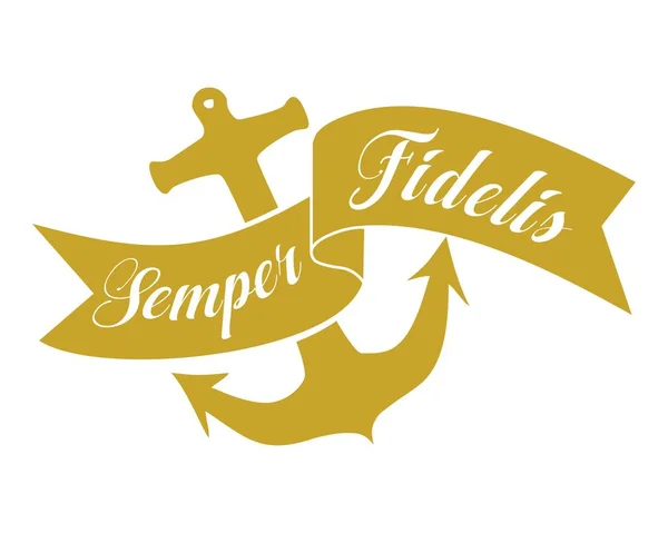 Semper Fidelis Always Faithful Sign — Stock Vector