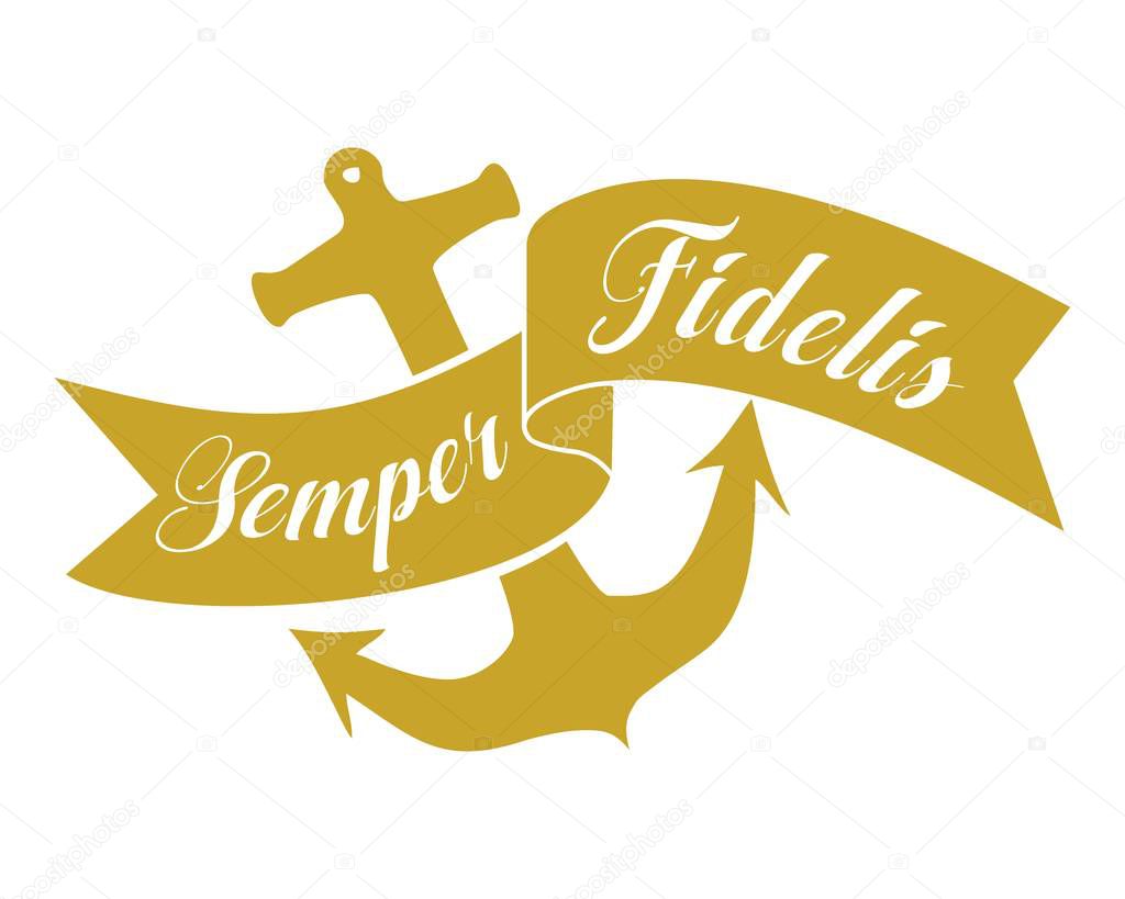 Semper fidelis (always faithful) sign