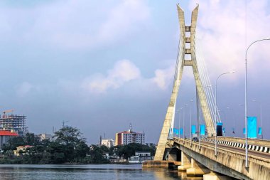 Lagos, Nijerya; Lekki Ikoyi Köprüsü - Lagos Landmark - altyapı ve ulaşım Afrika