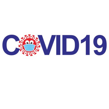 Corona Virüsü, El harfleri vektörü izole edilmiş arkaplan