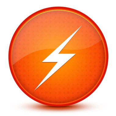 Işık simgesi parlak yıldız turuncu yuvarlak düğme soyut illüstrasyon izole