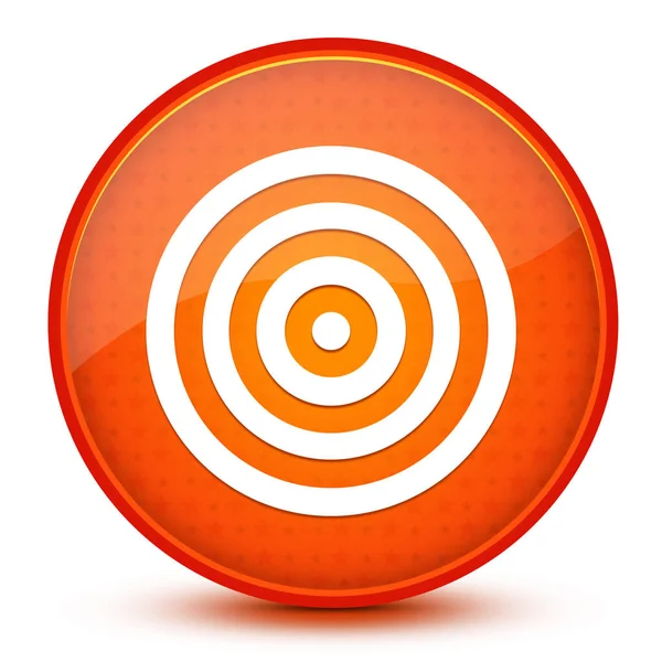 Ikona Celu Izolowane Błyszczącej Gwiazdy Pomarańczowy Okrągły Przycisk Abstrakcyjny Ilustracja — Zdjęcie stockowe