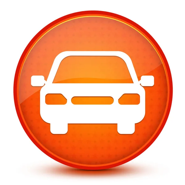 Ikona Vozu Izolovaná Lesklé Hvězdicově Oranžové Tlačítko Abstraktní Ilustrace — Stock fotografie
