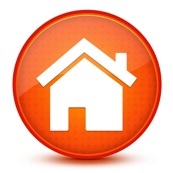 Home Symbol Isoliert Auf Glänzenden Stern Orange Runde Taste Abstrakte — Stockfoto